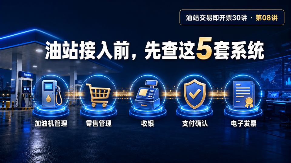 油站接入前,先检查这5套系统:缺一条数据,发票就可能开不准