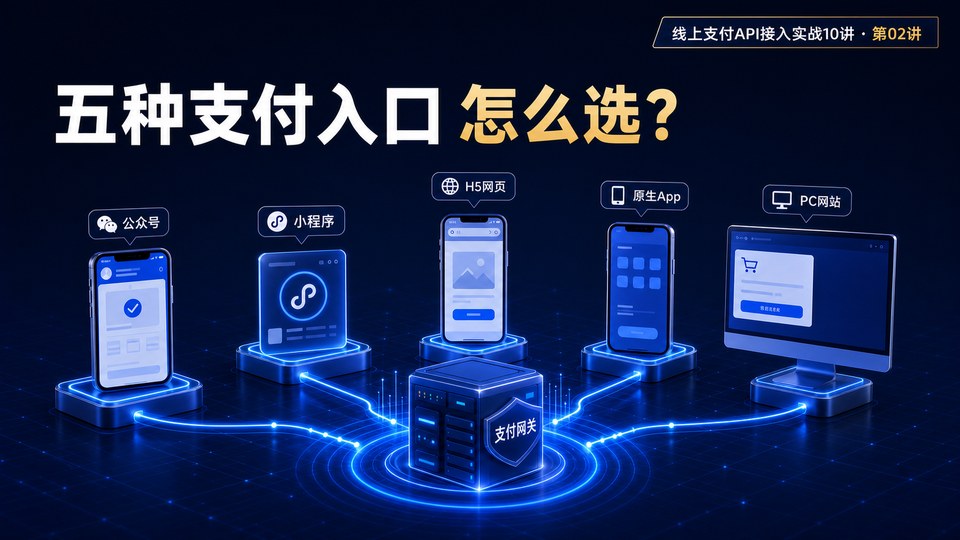 公众号、小程序、H5、App和PC支付，接入方式怎么选？线上支付专题第二讲